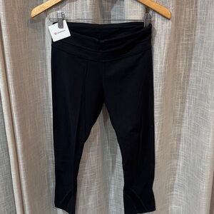 lululemon athletica Black Cropped Active Leggings